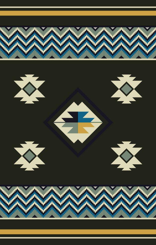 Ethnic geometric. Seamless pattern. Mexican blanket, rug. Woven carpet illustration. vector