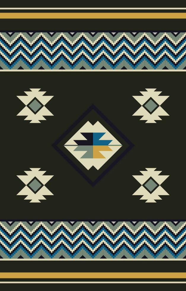 Ethnic geometric. Seamless pattern. Mexican blanket, rug. Woven carpet illustration. vector