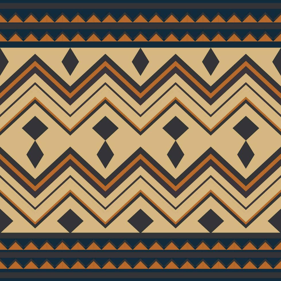 diseño tradicional geométrico étnico oriental para fondo, alfombra, papel pintado, ropa, envoltura, batik, tela, estilo de bordado de ilustración vectorial. vector