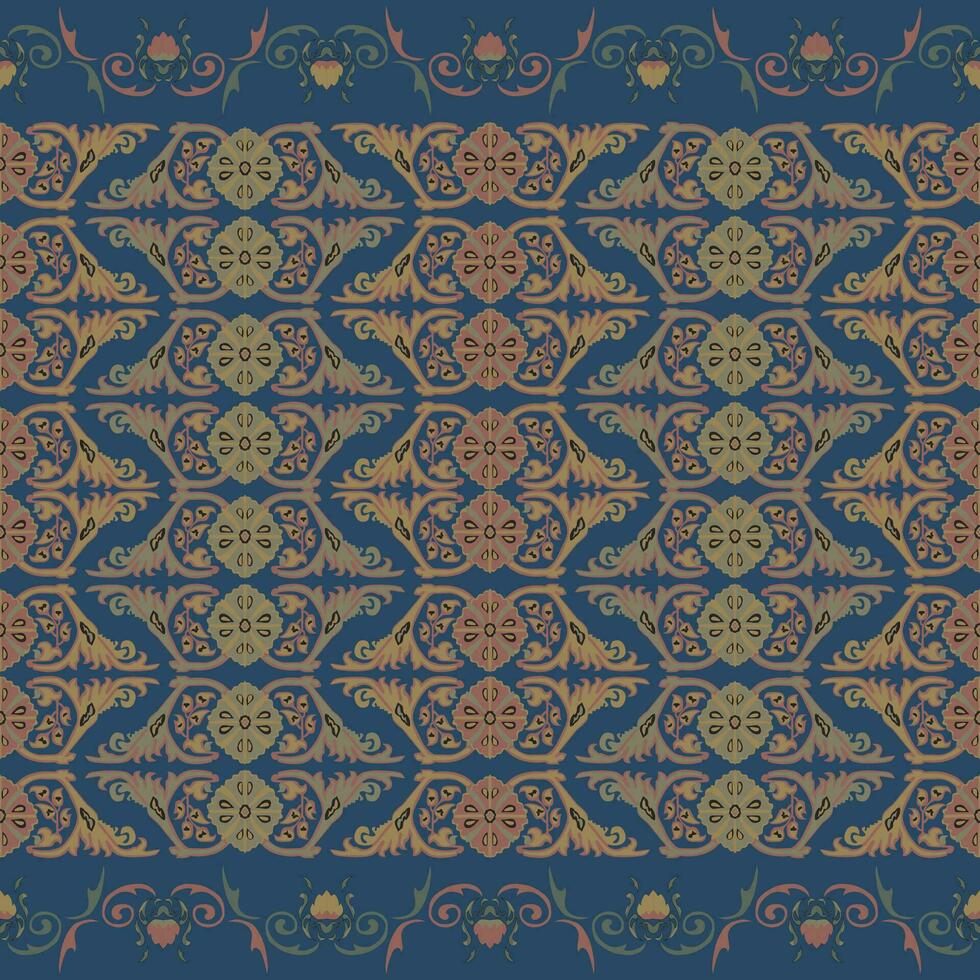 navajo patrón.persian alfombra.azteca tribal.sin costuras geométrico modelo. indígena étnico alfombra. etnicidad rojo alfombra, el historia de el fuego guerra. vector