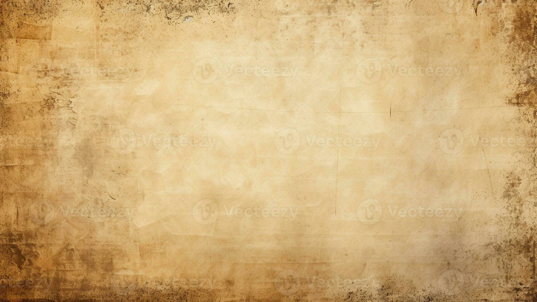 blank old paper background for decorative vintage graphic design element. generative AI photo