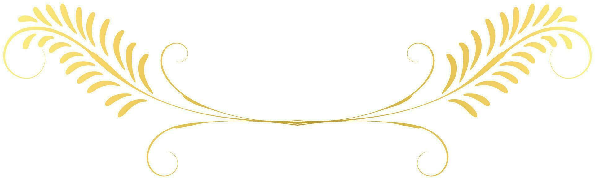 vintage lines decorative s Golden flower border collection vector