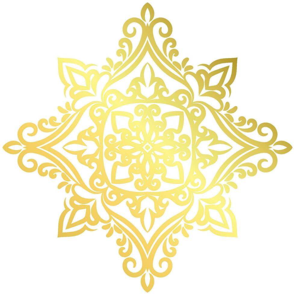 Golden mandala.Mandala de lujo .color dorado vector