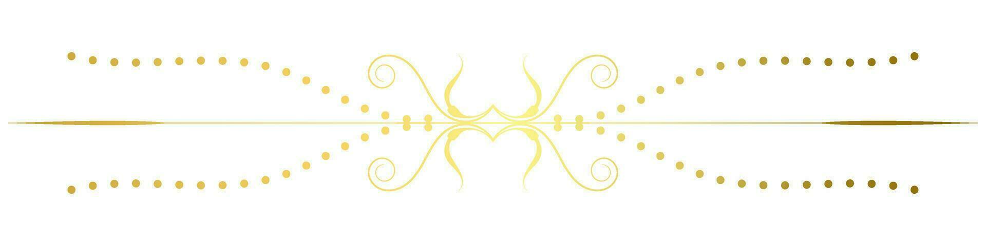vintage lines decorative s Golden flower border collection vector