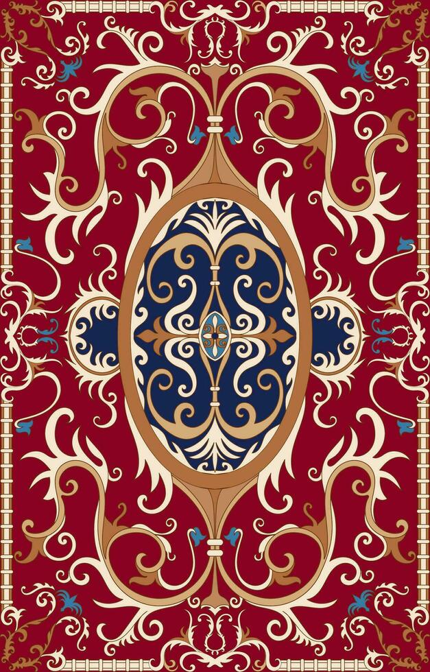 Modern carpets for home interior decoration red carpet pattern rug vector