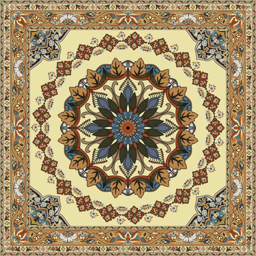 persa alfombra diseño. estilo turco vector