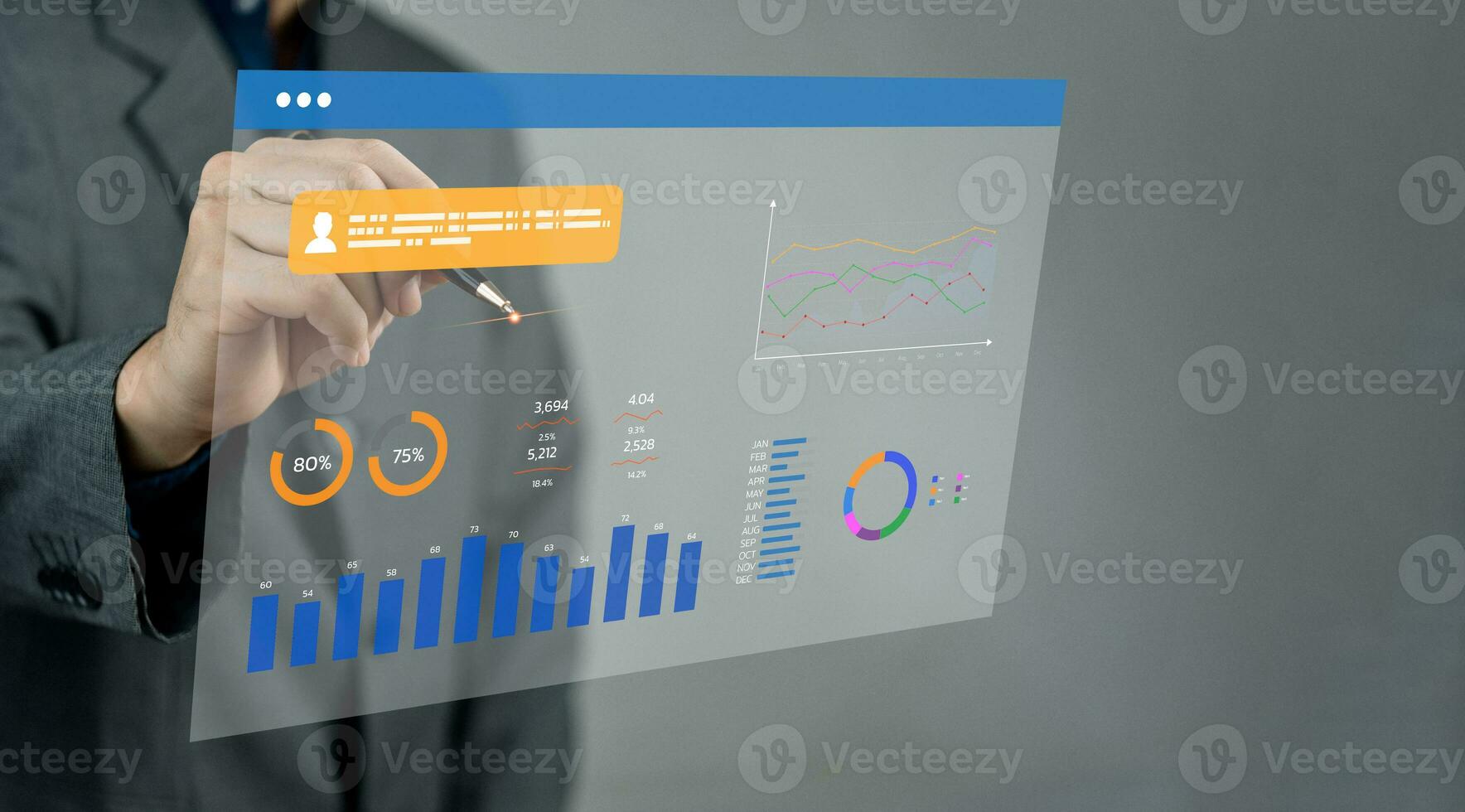 negocio desarrollo y tecnología datos analista. negocio analítica tablero negocio inteligencia bi datos visualización, métrica y kpi llave actuación indicadores y informes gestión. foto