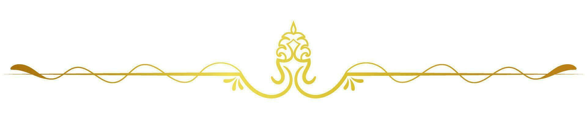 vintage dividing line golden classic simple vector