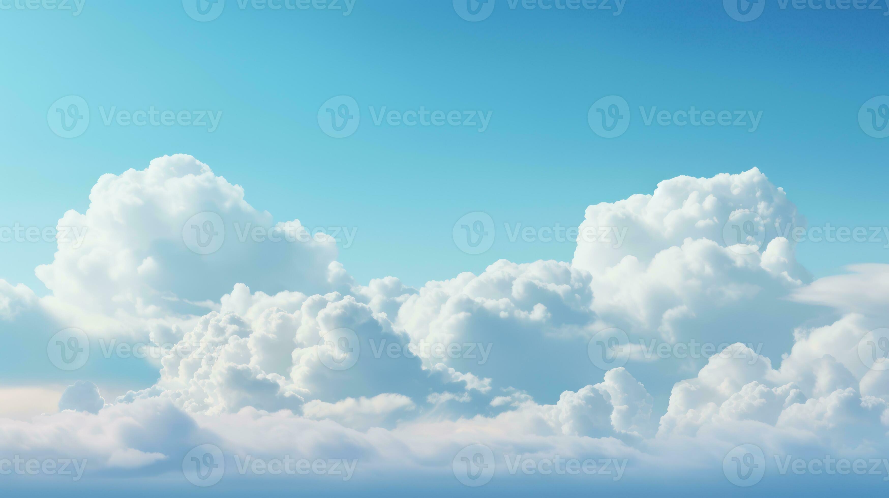 Sky background with white clouds. illustration. Eps 10 file. Generative