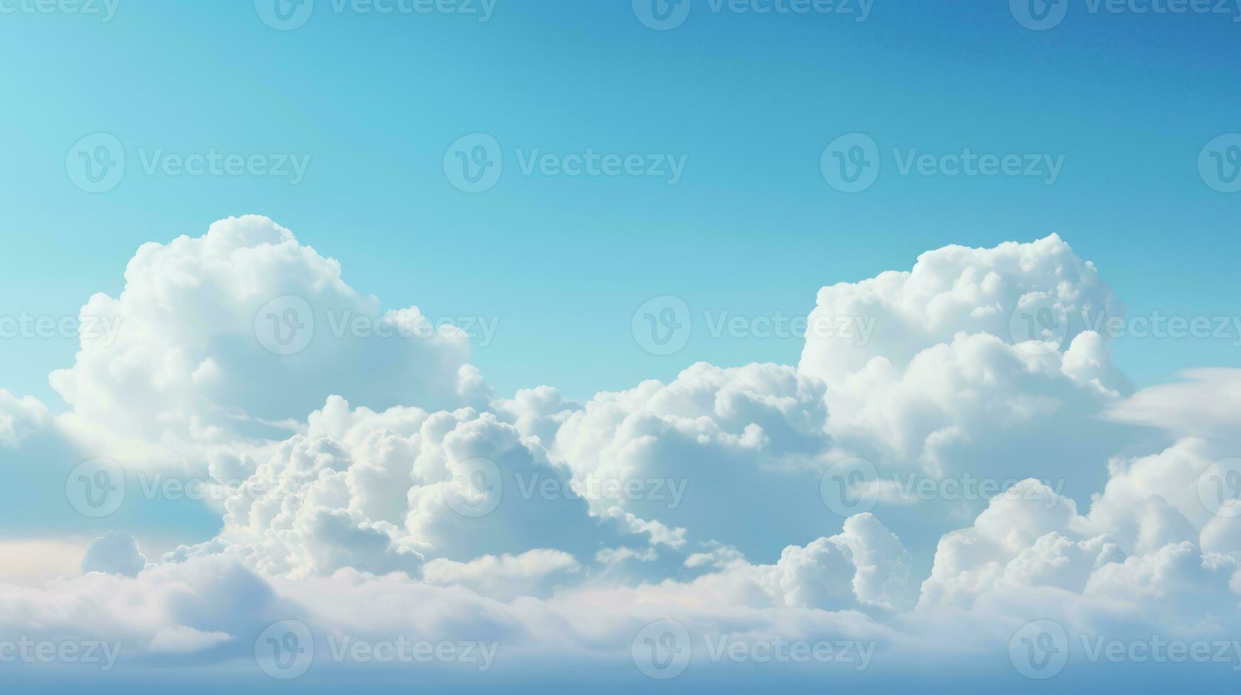 Sky background with white clouds. illustration. Eps 10 file. Generative AI photo