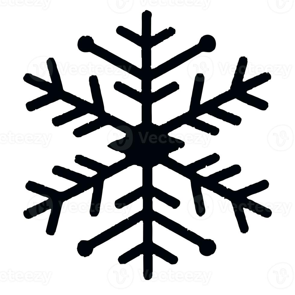 winter snowflake graphic on isolated background photo