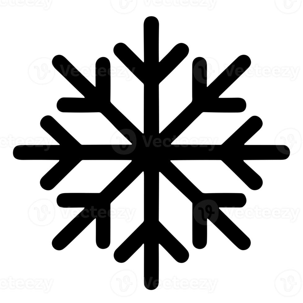 winter snowflake graphic on isolated background photo
