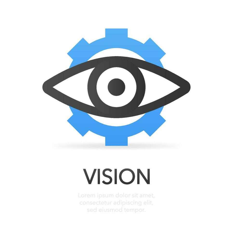 Vision. Modern flat design concept. Vector icon on white background. Vector illustration.