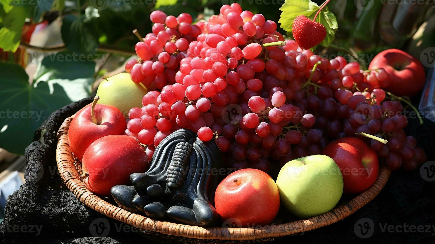 recién escogido budas mano Fruta desde jardín metido en el cajas generativo ai foto