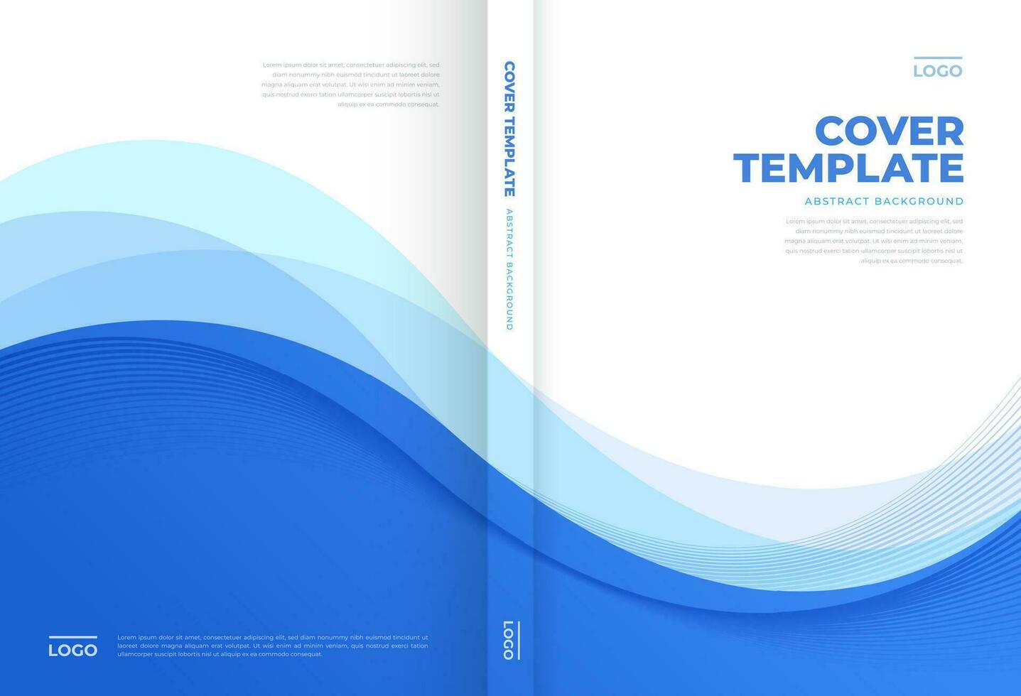 wave background book cover template vector