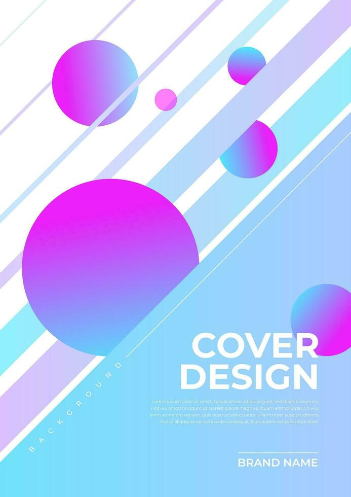 Brochure and book cover design template with abstract background vector