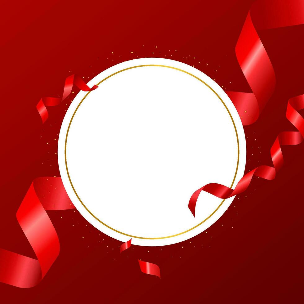 ribbon frame background vector