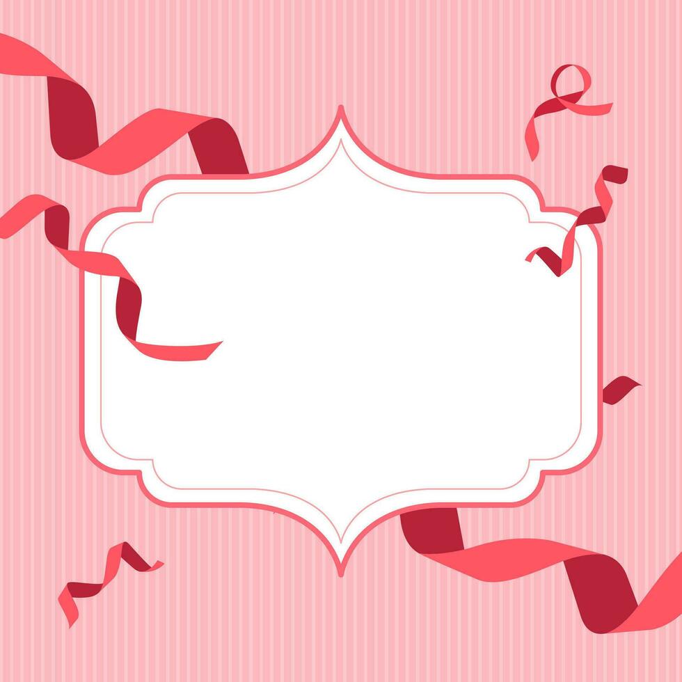 ribbon frame background vector