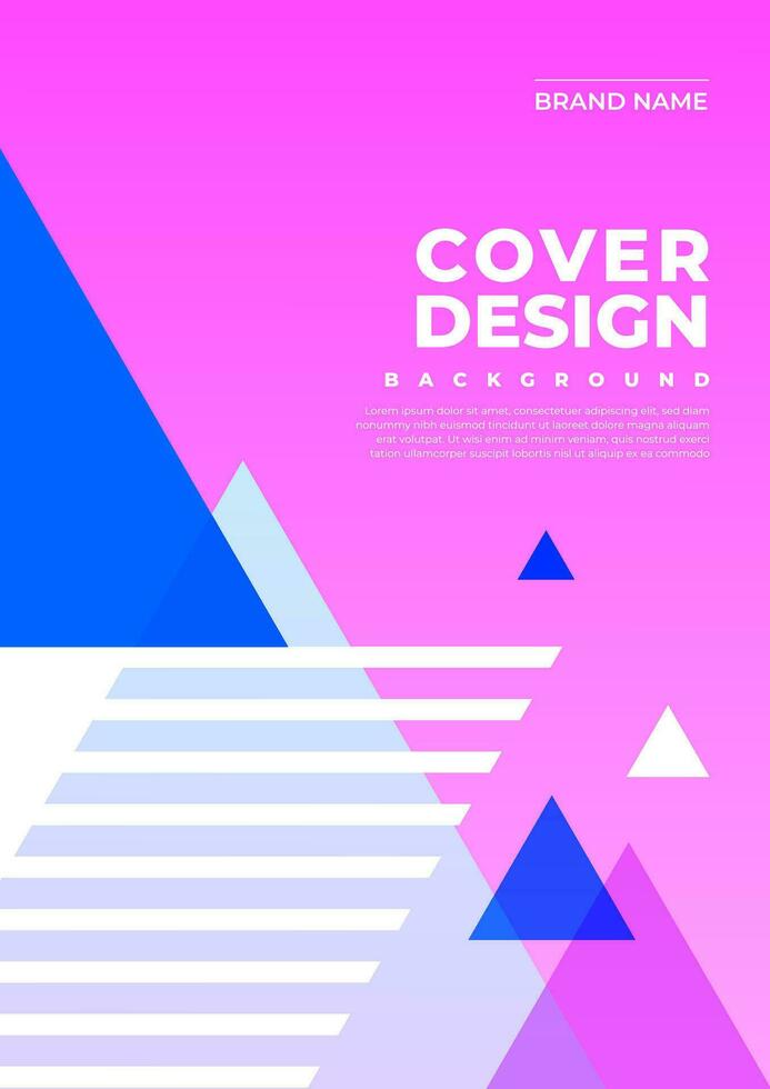 Brochure and book cover design template with abstract background vector