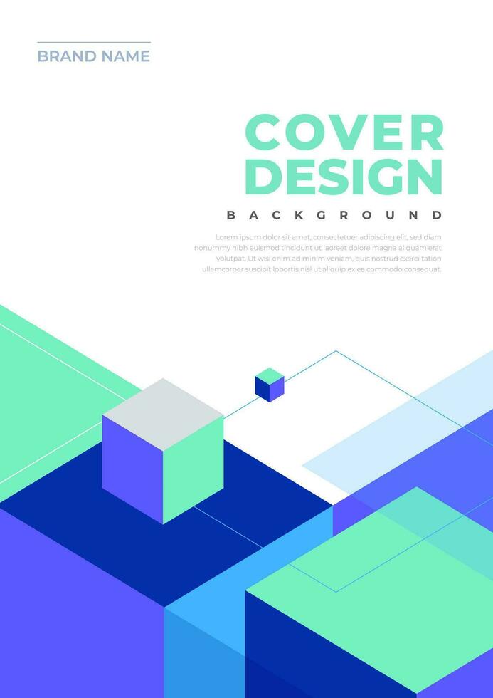 Brochure and book cover design template with abstract background vector