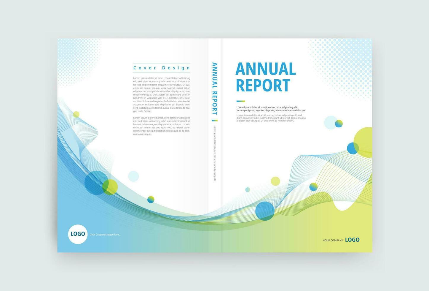 Cover template open vector