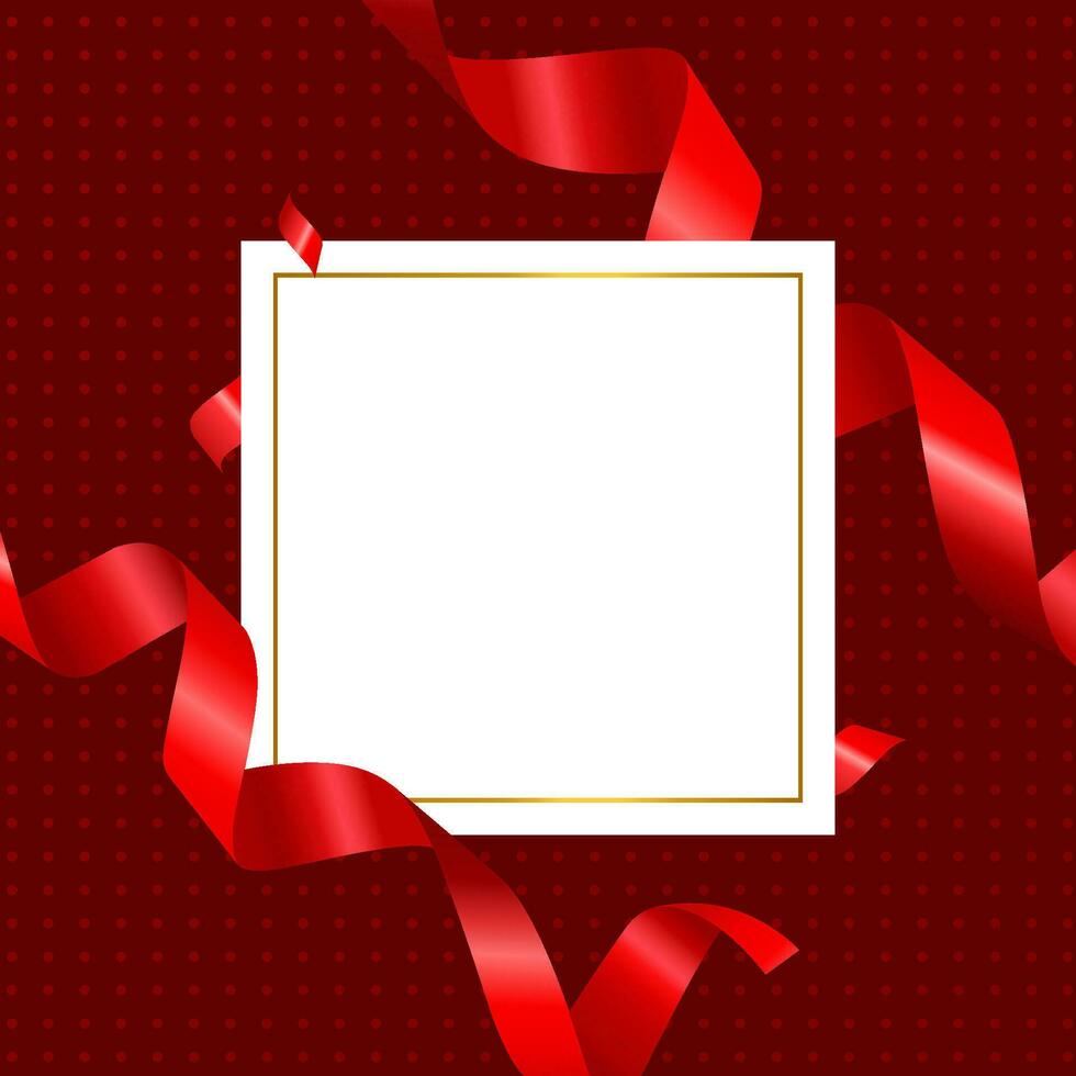 ribbon frame background vector