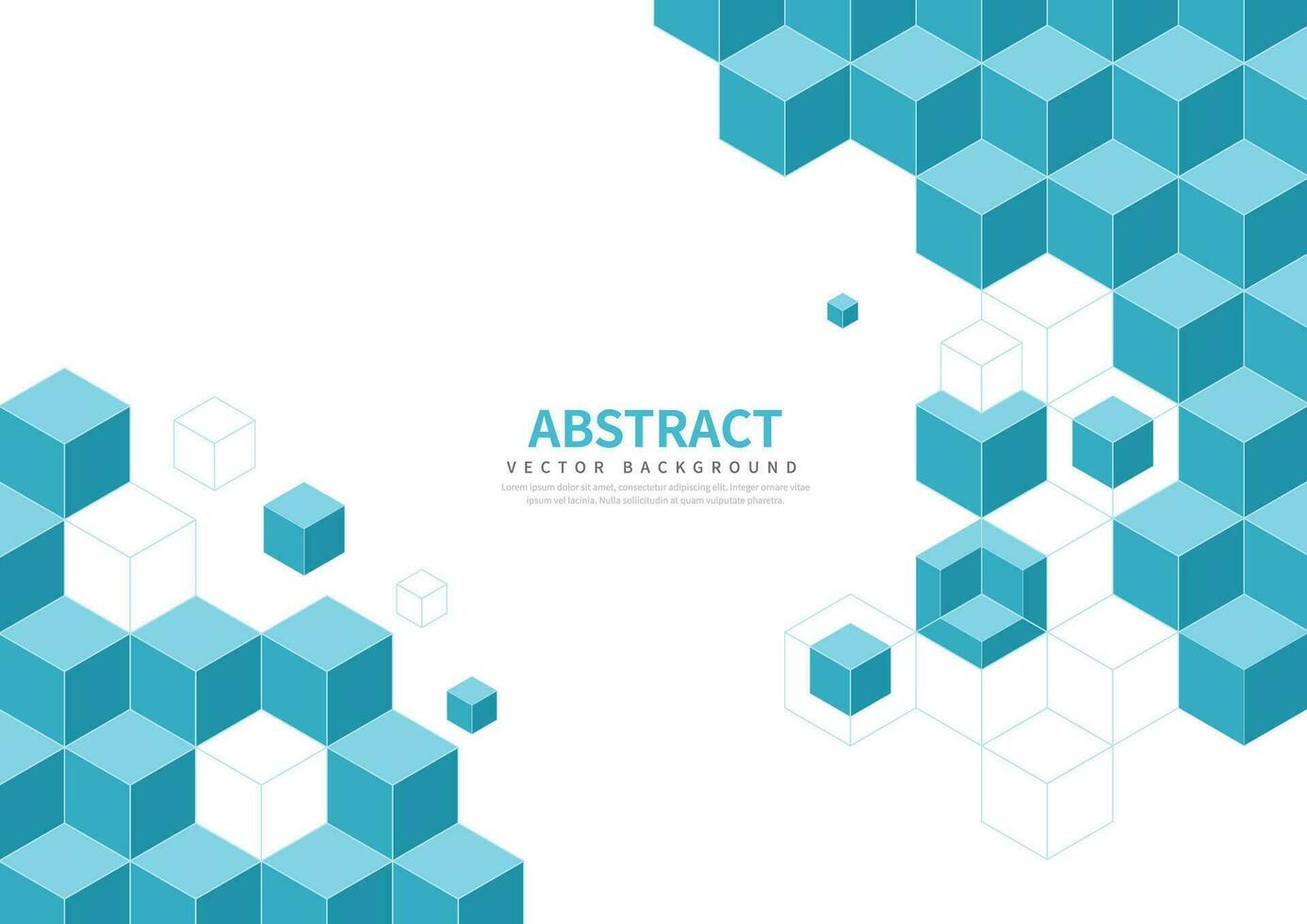 Cube geometry abstract background vector