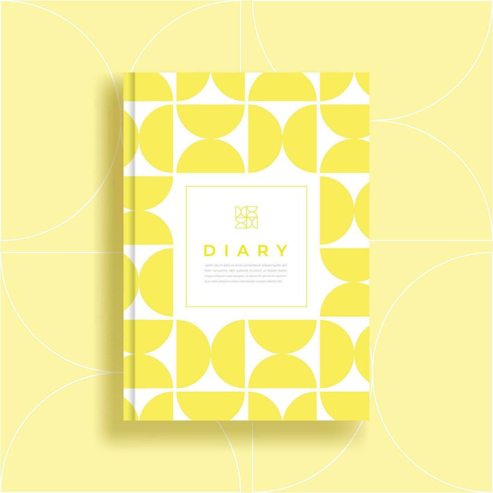 Cover design with geometric patterns vector