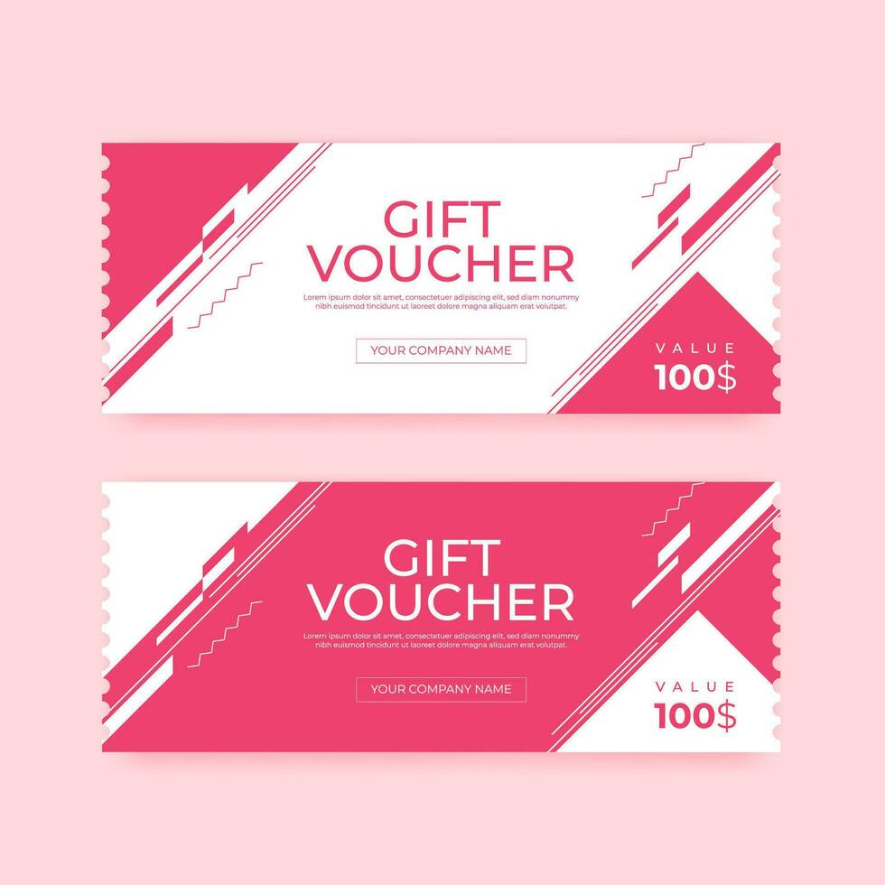 Vector gift voucher template