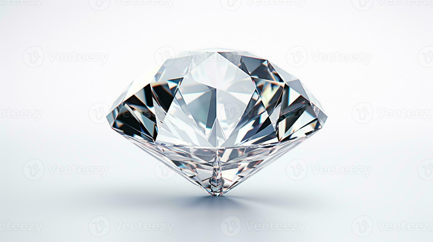 Photo of Diamond isolated on white background. Generative AI