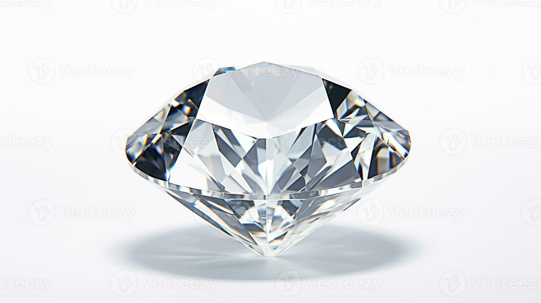 Photo of Diamond isolated on white background. Generative AI