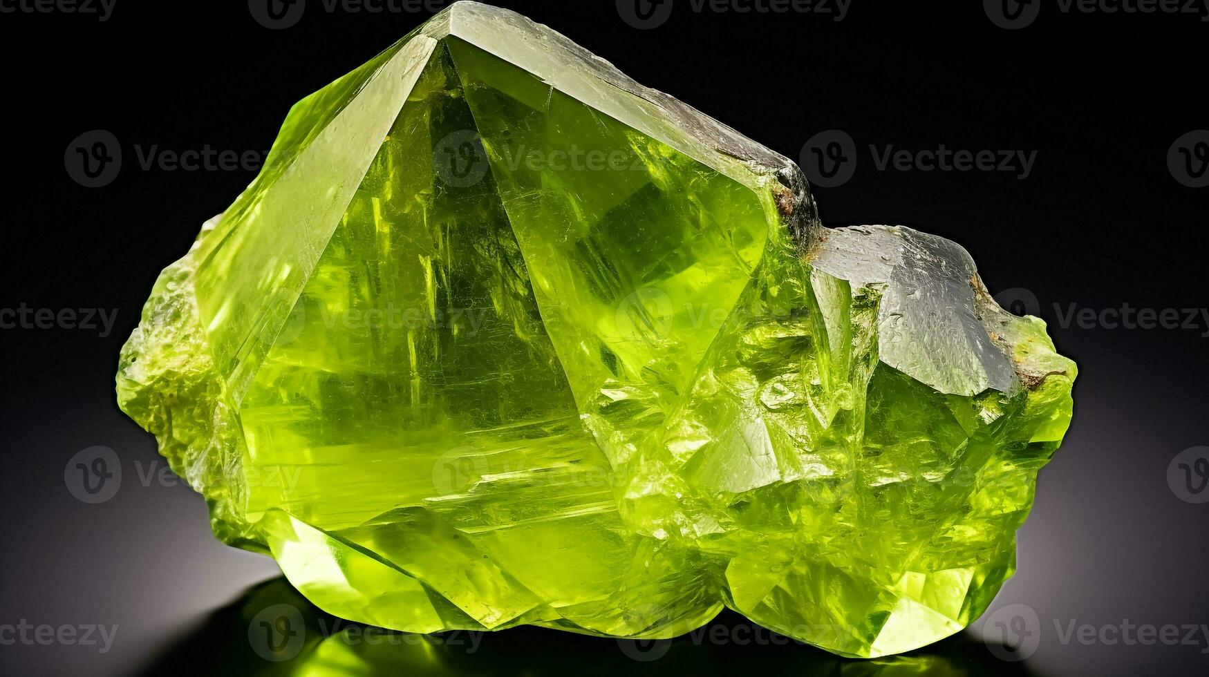 Photo of Peridot isolated on white background. Generative AI