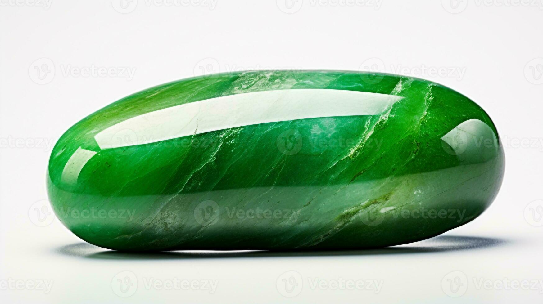 Photo of Jade isolated on white background. Generative AI