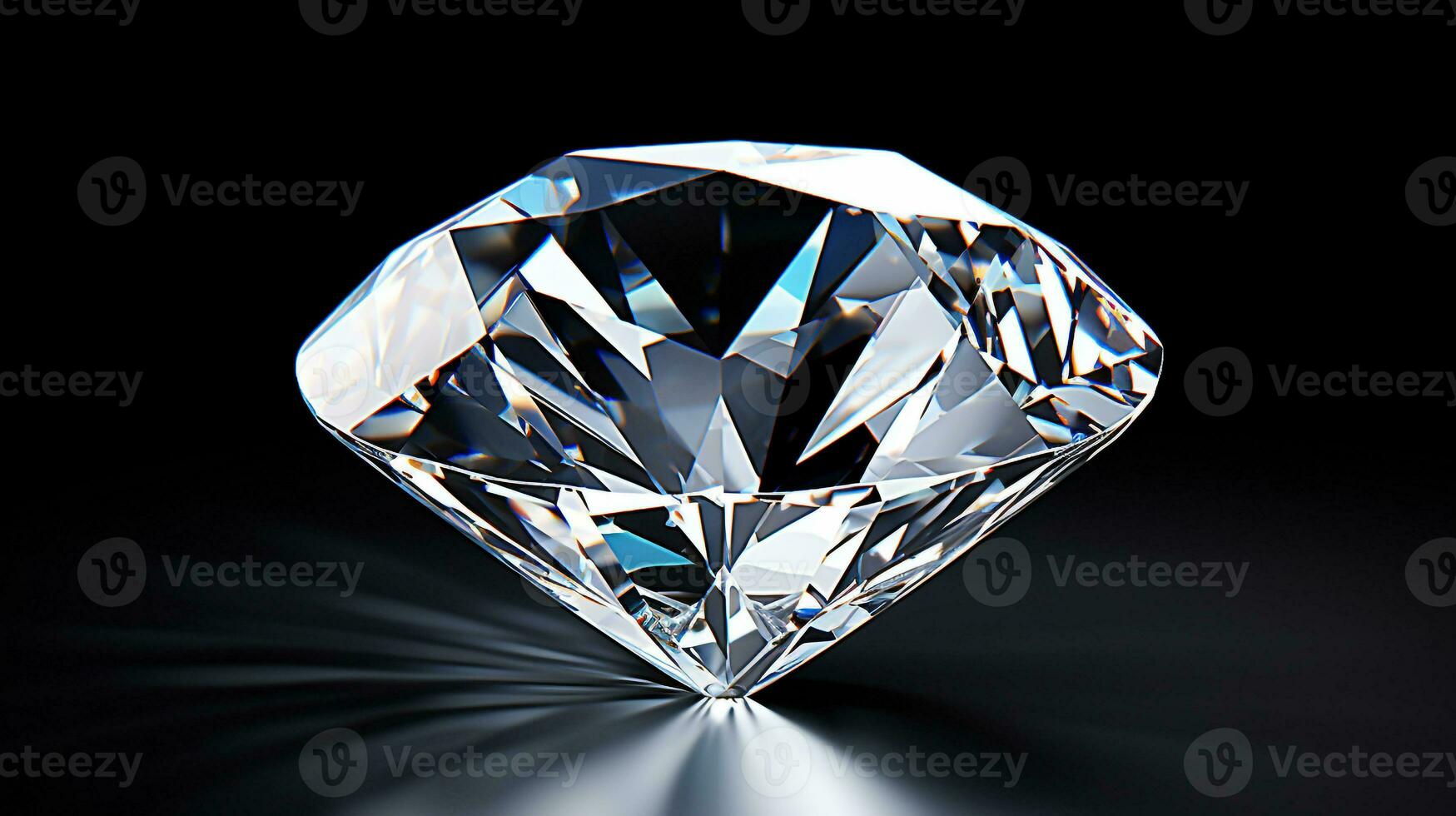 Photo of Diamond isolated on white background. Generative AI