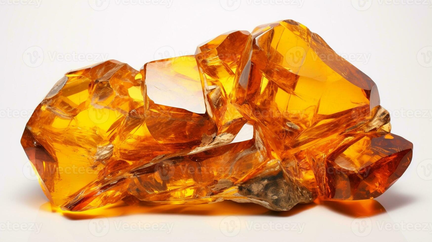 Photo of Amber isolated on white background. Generative AI
