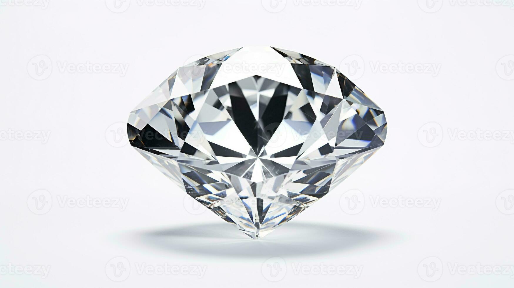 Photo of Diamond isolated on white background. Generative AI