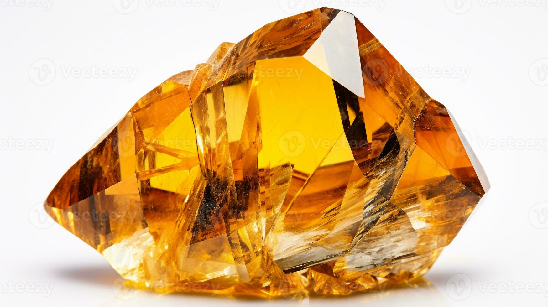 Photo of Topaz isolated on white background. Generative AI