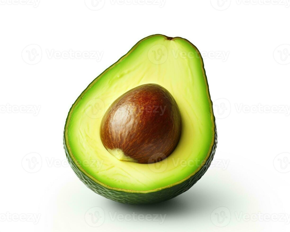 foto de aguacate aislado en blanco antecedentes. generativo ai