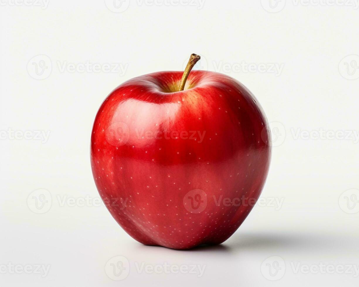 Photo of Apple isolated on white background. Generative AI