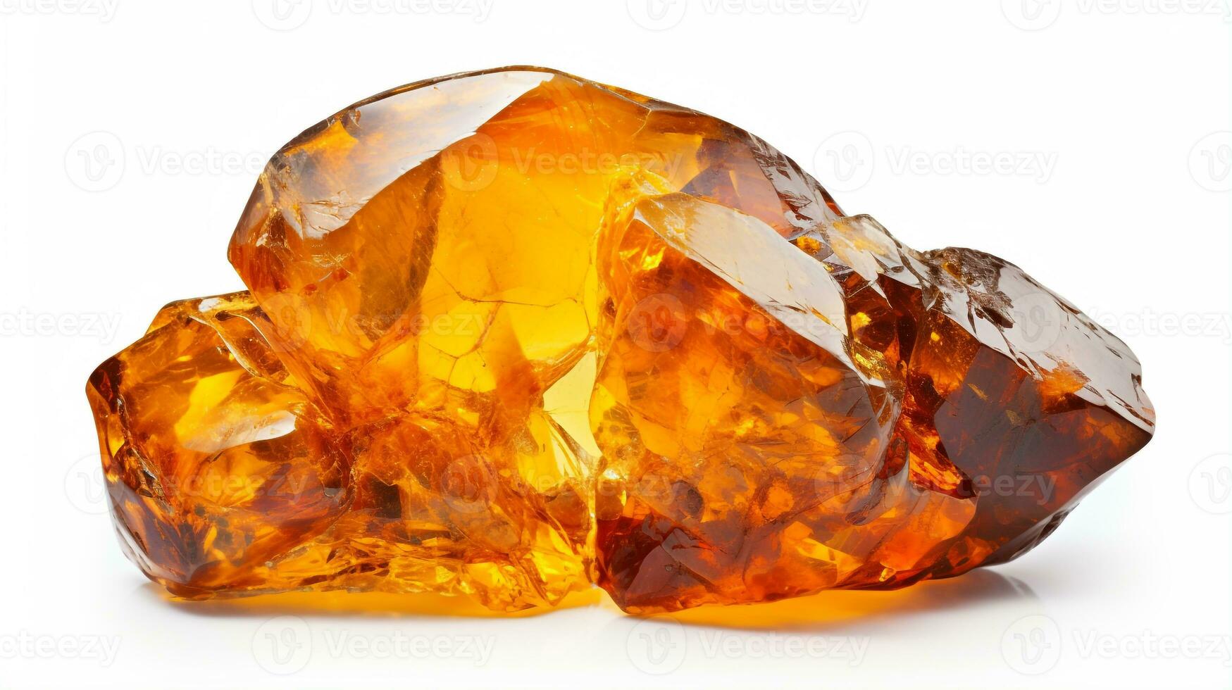 Photo of Amber isolated on white background. Generative AI