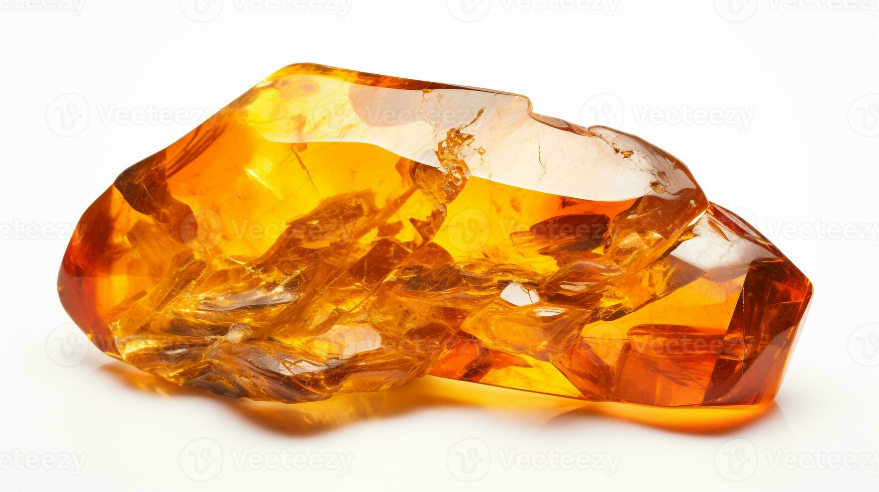 Photo of Amber isolated on white background. Generative AI