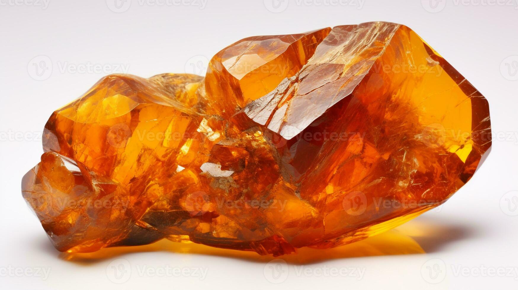 Photo of Amber isolated on white background. Generative AI