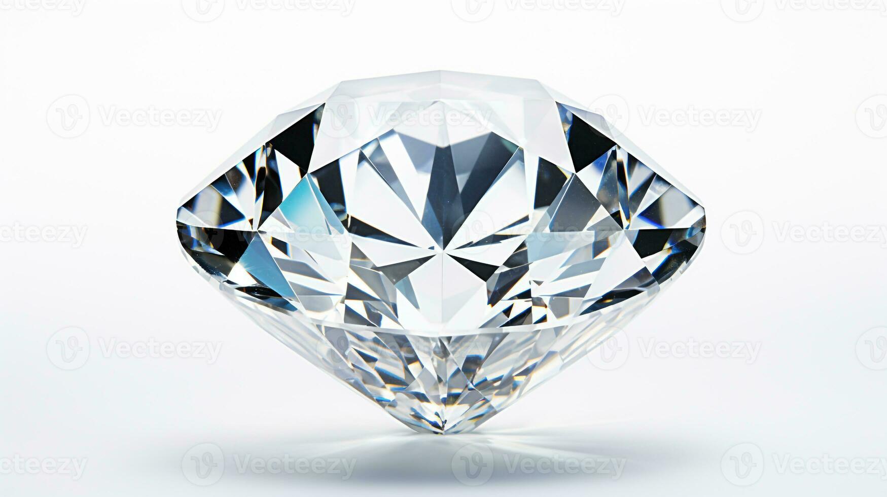 Photo of Diamond isolated on white background. Generative AI