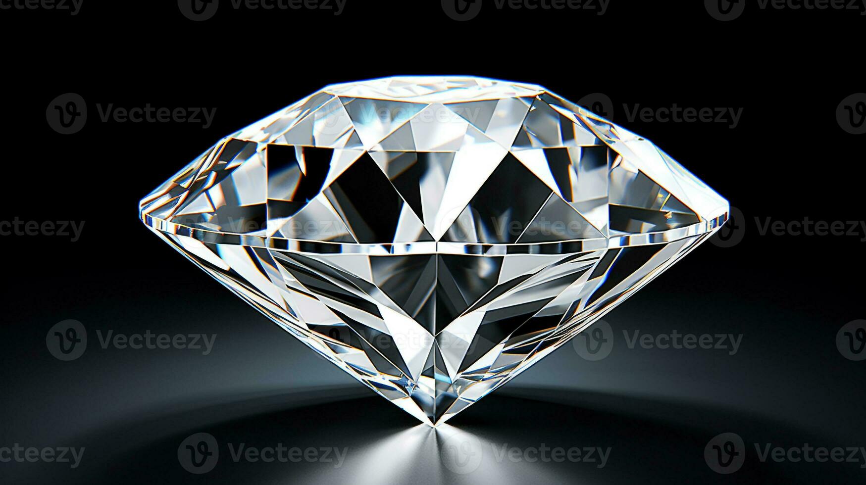 Photo of Diamond isolated on white background. Generative AI