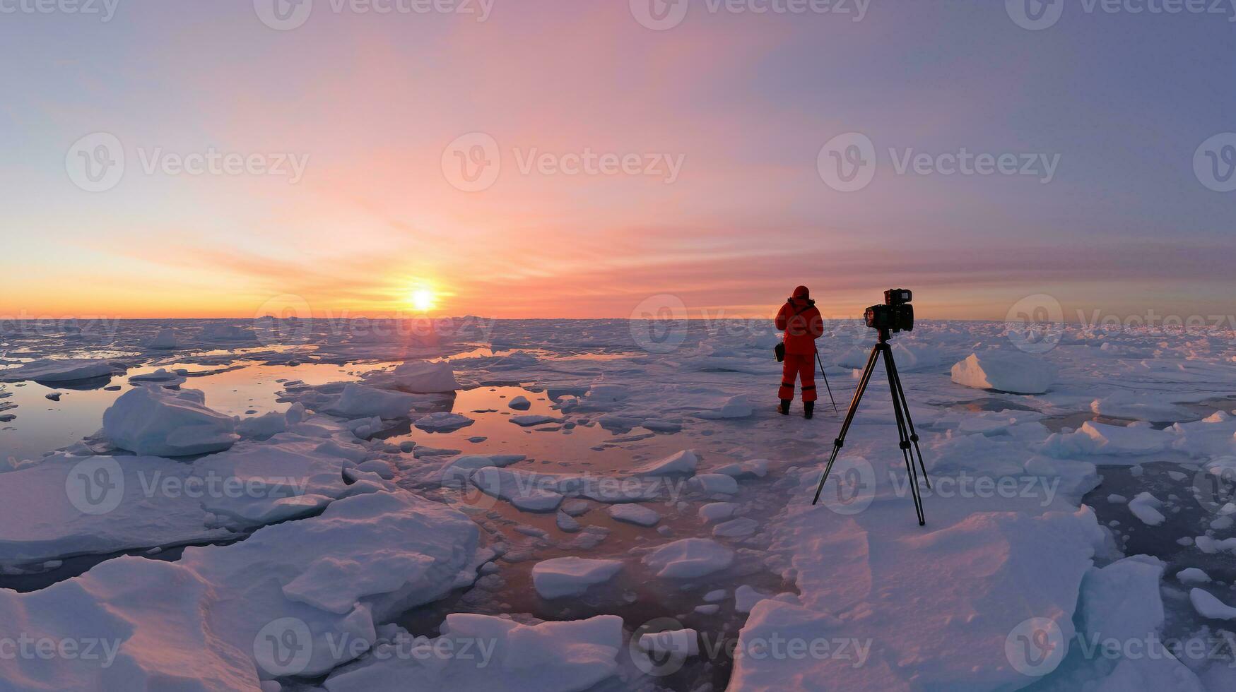 el norte polos glacial extensión. generativo ai foto