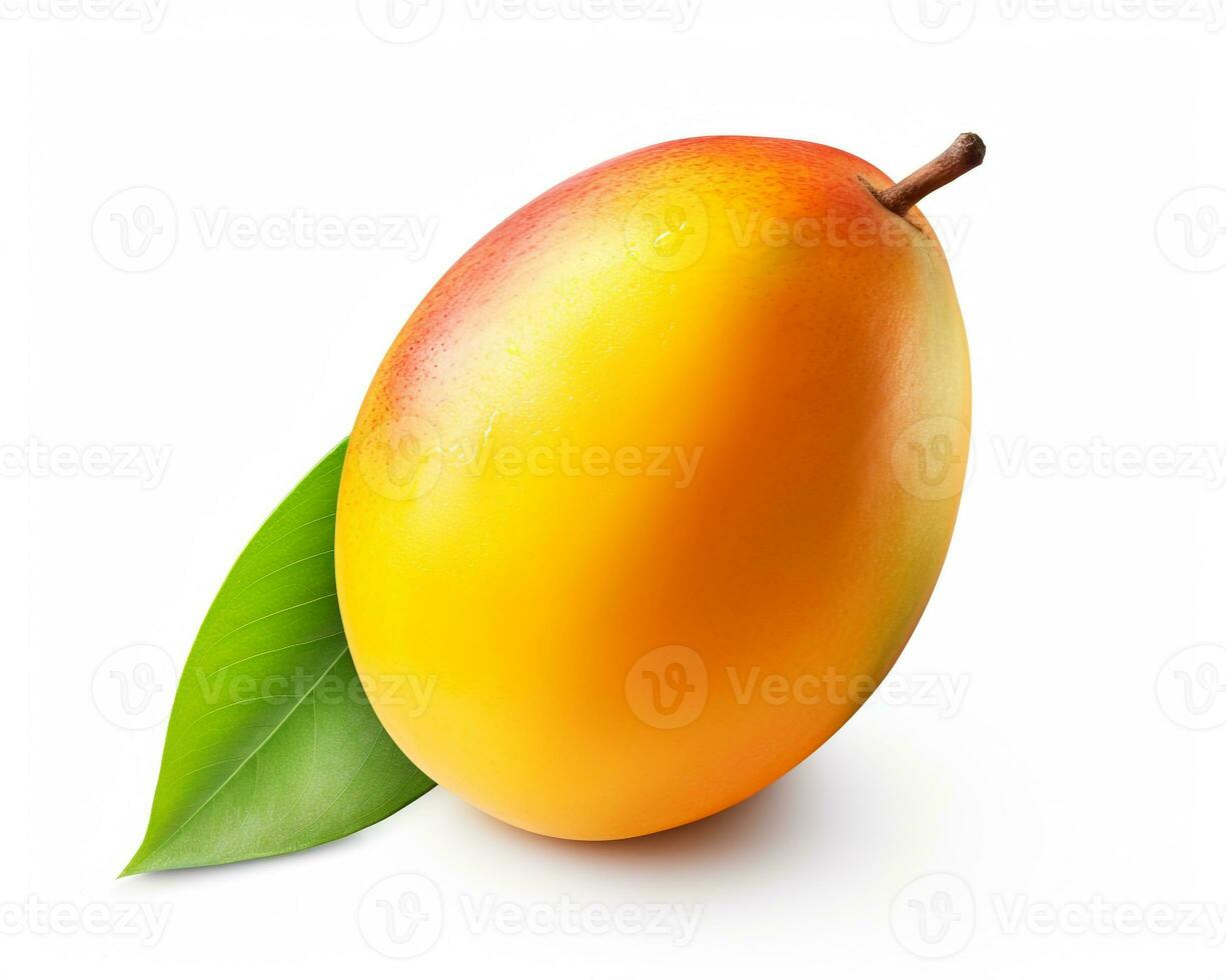Photo of Saipan mango isolated on white background. Generative AI