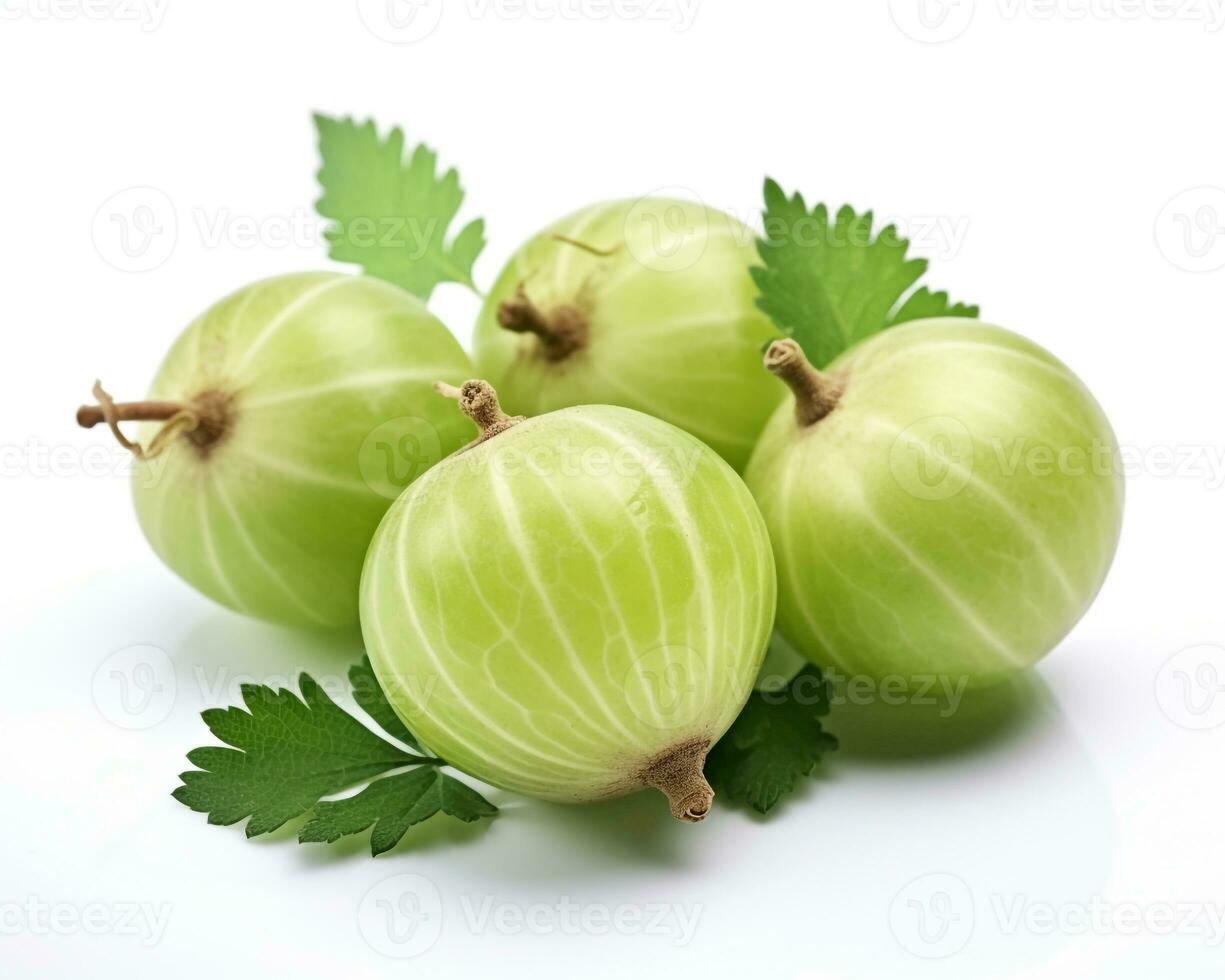 Photo of Otaheite gooseberry isolated on white background. Generative AI