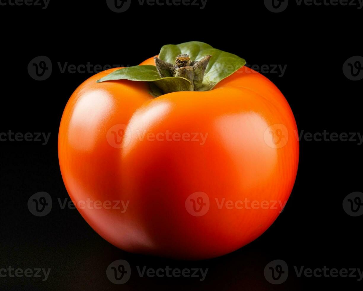 Photo of Persimmon isolated on white background. Generative AI