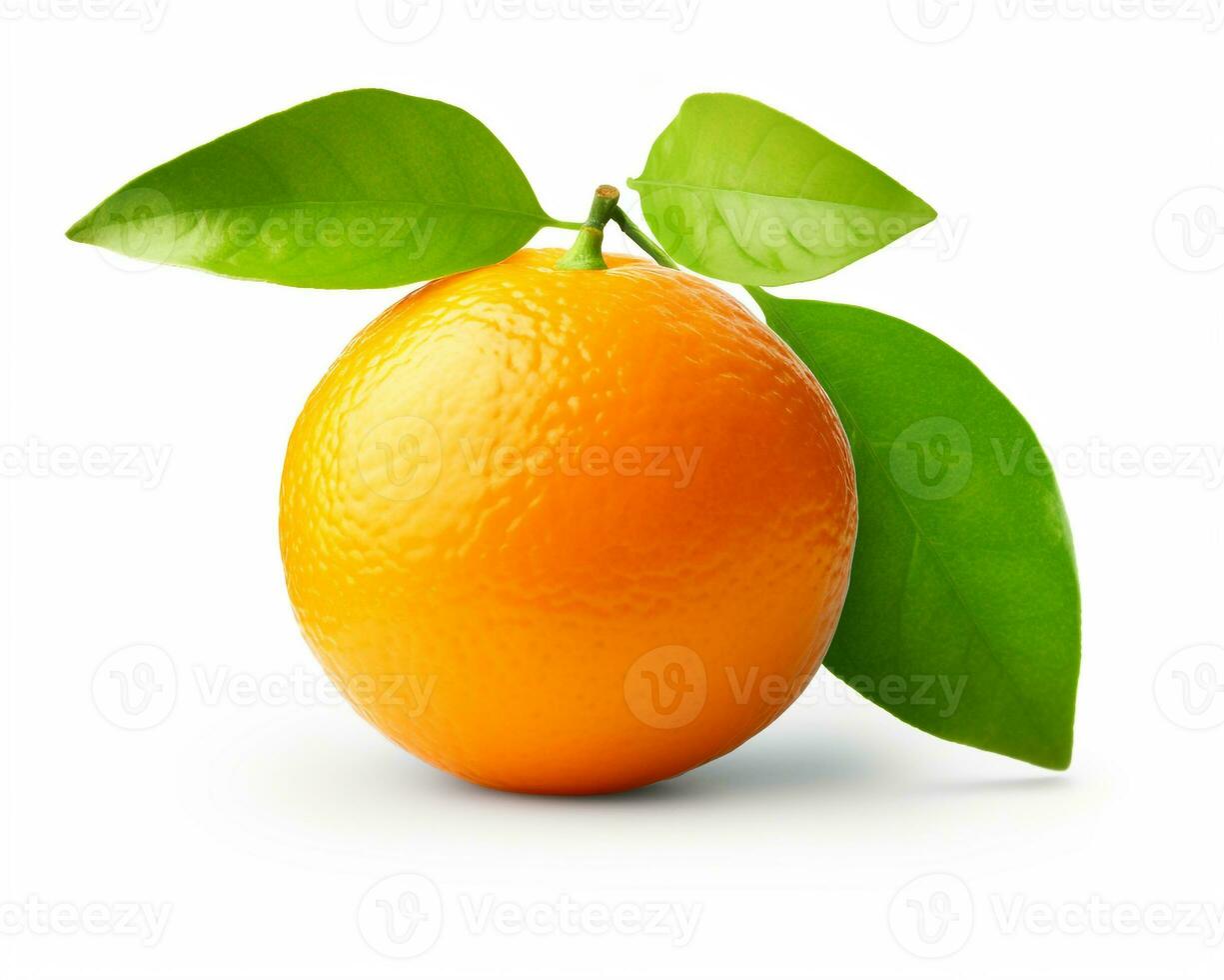 Photo of Mandarin isolated on white background. Generative AI
