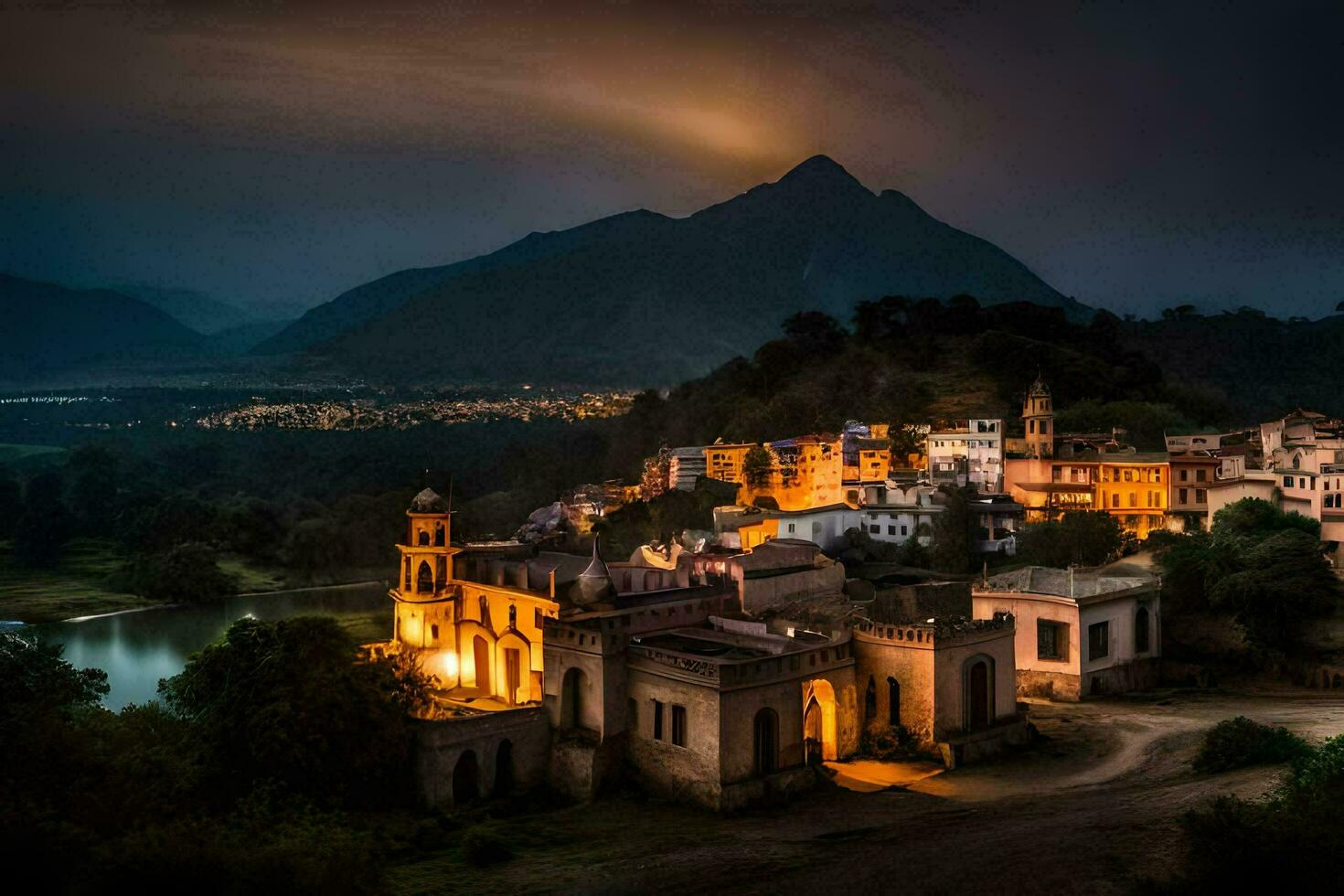 el pueblo de persona, en el indio estado de Gujarat. generado por ai foto